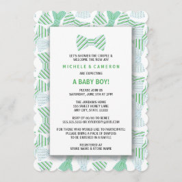 BOY BOW KRAWATTE Kinderdusche Einladung BOWTIE BOW