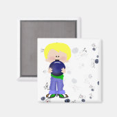 Boy Bowler Magnet (Vorderseite/Rückseite)