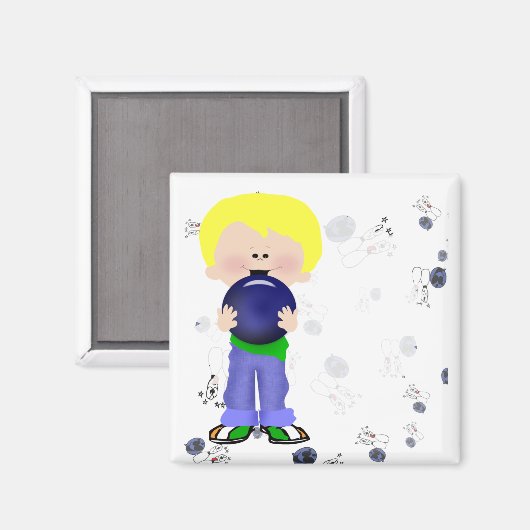 Boy Bowler Magnet (Vorderseite/Rückseite)