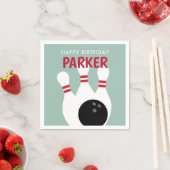 Boy Bowling Birthday Party Serviette (Beispiel)