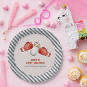 Boy Boxing Little Champion Baby Shower Pappteller (Party)