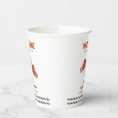 Boy Boxing Little Champion Baby Shower Welcome Pappbecher (Links)