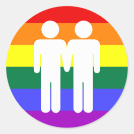 Boy + Boy Rainbow Sticker