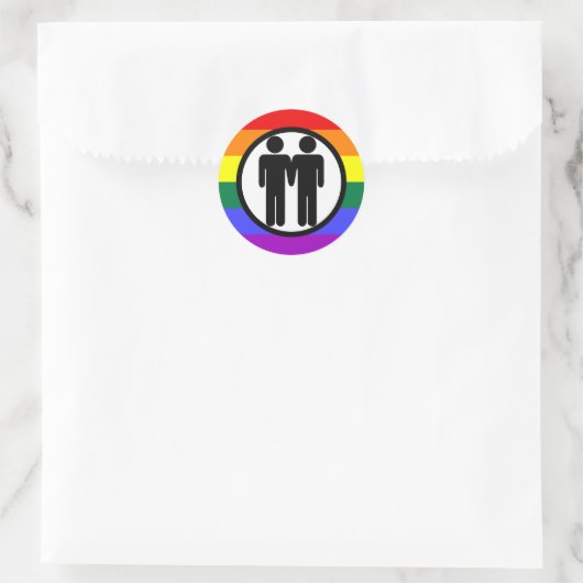 Boy + Boy Rainbow Sticker (Tasche)