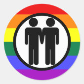 Boy + Boy Rainbow Sticker (Vorderseite)