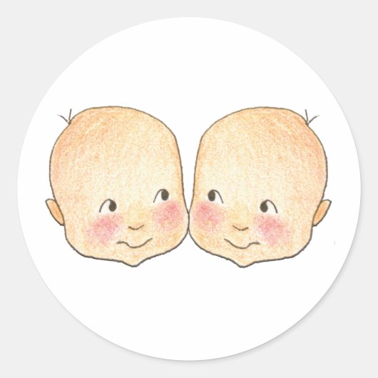 Boy Boy Twins Graphic Runder Aufkleber (Vorderseite)