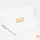 Boy Boy Twins Graphic Runder Aufkleber (Umschlag)