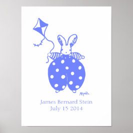 Boy Bunny Geburtstagsposter Poster