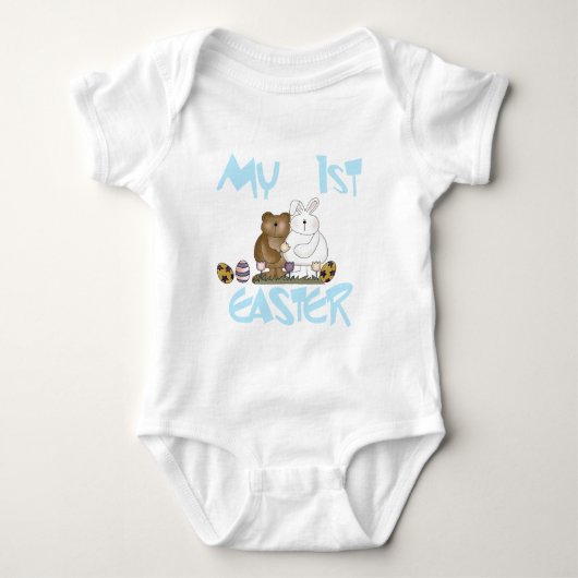 Boy Bunny meine ersten Ostertshirts und Geschenke Baby Strampler (Vorderseite)