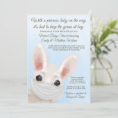 Boy Bunny Rabbit Maske Online-Laufwerk mit Baby-Du Einladung (Stehend Vorderseite)