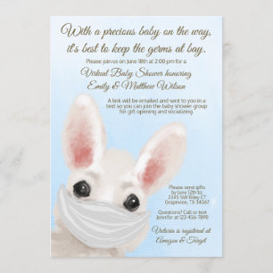 Boy Bunny Rabbit Maske Online-Laufwerk mit Baby-Du Einladung