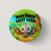 Boy Butterfly, Make Earth Great Again, Wildlife Button (Vorderseite)