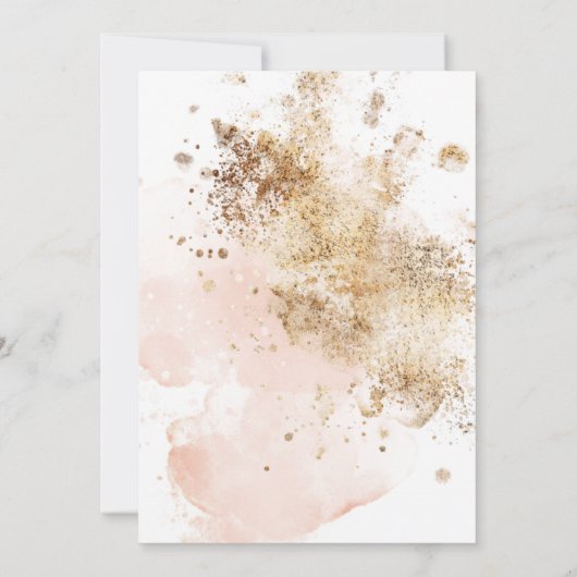 Boy Bye Elegant Pink Gold Scheidung Party Einladun Einladung (Rückseite)