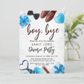 Boy Bye Scheidung Party Einladung (Stehend Vorderseite)