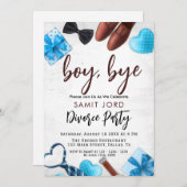 Boy Bye Scheidung Party Einladung (Vorne/Hinten)