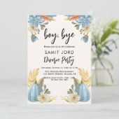 Boy Bye Scheidung Party Einladung (Stehend Vorderseite)