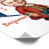 Boy Caricature in French Vintage Costume Poster (Ecke)