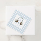 Boy Chocolate Labrador Blue Gingham Gefälliges Tag Geschenkanhänger (Beispiel)
