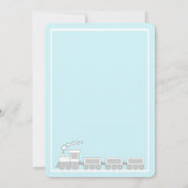 Boy Choo Choo Christening Taufe Foto Einladung (Rückseite)