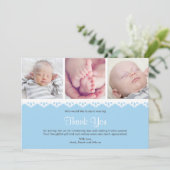 Boy Christening/Taufe Dankeschön Karte (Stehend Vorderseite)