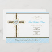 Boy Christening/Taufe Einladung (Vorne/Hinten)