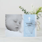 Boy Christening/Taufe Vielen Dank Karte (Stehend Vorderseite)