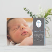 Boy Christening/Taufe Vielen Dank Karte (Stehend Vorderseite)