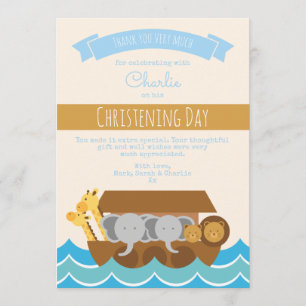 Boy Christening/Taufe Vielen Dank Karte
