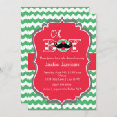 Boy Christmas Holiday Red Baby Dusche Einladung (Vorne/Hinten)