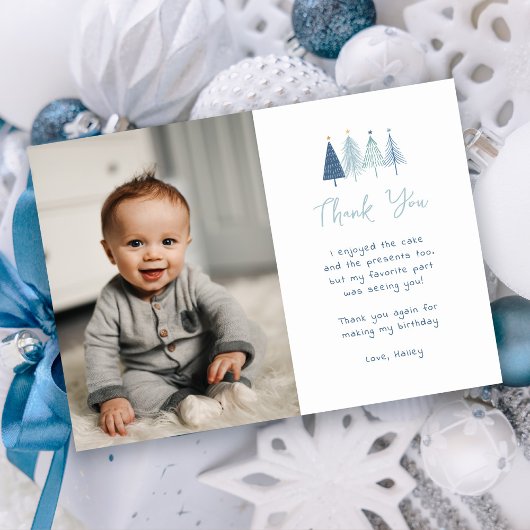 Boy Christmas Tree Geburtstag Foto Danke, Cards Einladung