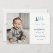Boy Christmas Tree Geburtstag Foto Danke, Cards Einladung (Vorderseite)