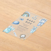 Boy Clothes Kinderzimmer Babydusche Acryleinladungen (Ablage )