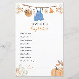 Boy Clothes Pumpkin Baby Dusche Gebete für Baby