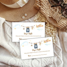 Boy Clothesline Airplane Diaper Raffle Baby Shower