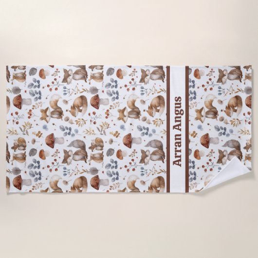 Boy Colors of Woodland Animals Strandtuch (Vorderseite)