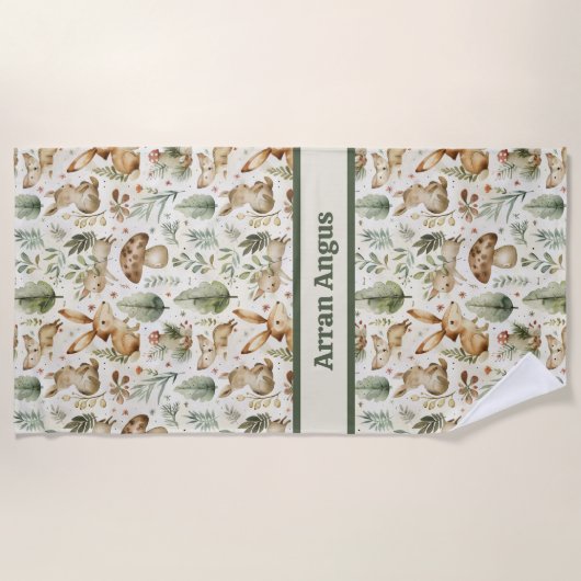 Boy Colors of Woodland Animals Strandtuch (Vorderseite)