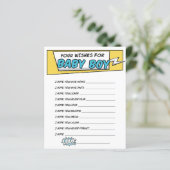 Boy Comic Book Superhero Dusche Wünsche für Baby (Stehend Vorderseite)