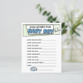 Boy Comic Book Superhero Dusche Wünsche für Baby (Stehend Vorderseite)