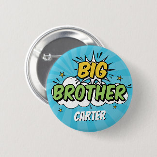 Boy Comic Book Superhero Kinderdusche Big Brother Button