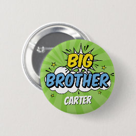 Boy Comic Book Superhero Kinderdusche Big Brother Button