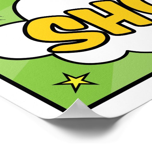 Boy Comic Book Superhero Kinderdusche Willkommen Poster (Ecke)