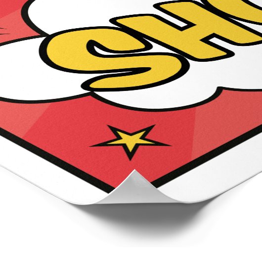 Boy Comic Book Superhero Kinderdusche Willkommen Poster (Ecke)