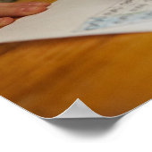 Boy concentrating on math homework poster (Ecke)