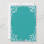 Boy Confirmation Aquamarine Imitate Silver Verlass Einladung (Rückseite)