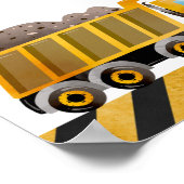 Boy Construction Birthday Party Begrüßungszeichen Poster (Ecke)