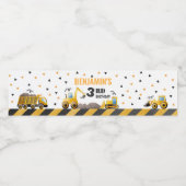 Boy Construction Party Water Bottle Labels Wasserflaschenetikett (Einzelnes Label)