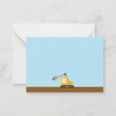 Boy Construction Truck School Klassenzimmer Valent Mitteilungskarte (Rückseite)