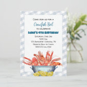 Boy Crawfish Boil zum Geburtstag Einladung