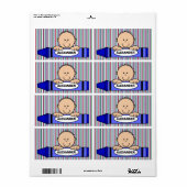 Boy Crayon School Supply Label (Vorne)