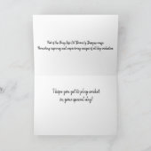 Boy Cricketer Geburtstagskarte Karte (Innenseite)